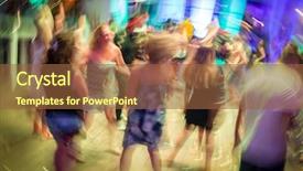  Presentation with bollywood dance - Presentation theme featuring moving background stars - abstract dance party background and a  colored foreground