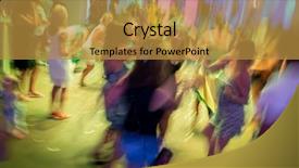  Presentation with dance - Audience pleasing PPT theme consisting of moving background stars - abstract dance party backdrop and a  colored foreground