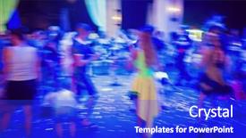  Presentation with sufi dance - Presentation theme featuring moving background stars - abstract dance party background and a  colored foreground