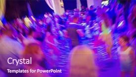  Presentation with moderny dance - Presentation enhanced with moving background stars - abstract dance party background and a  colored foreground