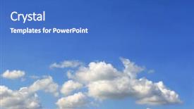  Presentation with sky blue - Presentation theme enhanced with moving background water pollution - alto cumulus clouds background and a teal colored foreground