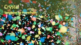  Presentation with festival - Beautiful PPT theme featuring moving balloons - confetti falling during a festival backdrop and a tawny brown colored foreground