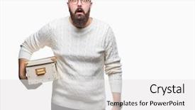  Presentation with wearing a surgical face mask - Beautiful PPT theme featuring moving box over isolated background backdrop and a white colored foreground