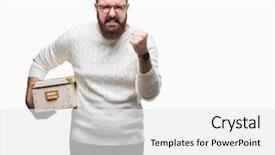  Presentation with elegant man in glasses optics - Amazing theme having moving box over isolated background backdrop and a white colored foreground