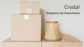  Presentation with boxes - Audience pleasing presentation theme consisting of moving boxes and lamp shade backdrop and a  colored foreground