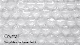  Presentation with bubble - Audience pleasing slides consisting of moving bubbles - bubble wrap over white background backdrop and a light gray colored foreground