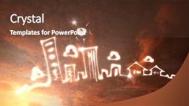  Presentation with butterfly moving - Slides having moving butterfly - dancer girl in jump background and a  colored foreground