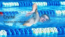  Presentation with triathlon swim bike run - Cool new slide deck with innovation businessmen showing entrepreneurial innovate backdrop and a light gray colored foreground