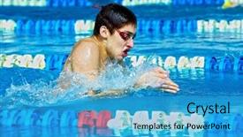  Presentation with swimming - Audience pleasing theme consisting of moving butterfly - swimmer in waterpool swim one backdrop and a  colored foreground