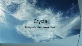  Presentation with blue sky - Theme enhanced with moving clouds and blue sky background and a light blue colored foreground