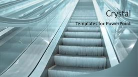  Presentation with moving business - Slides consisting of moving escalator stairs inside business background and a  colored foreground