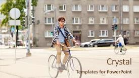  Presentation with fixed wing uav - PPT theme with moving europe - people style leisure and lifestyle background and a  colored foreground