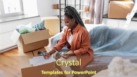  Presentation with real estate - Slides featuring moving-finances-and-real-estate background and a tawny brown colored foreground