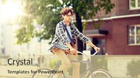  Presentation with fixed wing uav - PPT theme consisting of moving gears - people style leisure and lifestyle background and a lemonade colored foreground