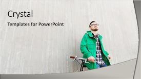  Presentation with fixed wing uav - Presentation theme with moving gears - people style leisure and lifestyle background and a light gray colored foreground