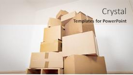  Presentation with apartment - Colorful PPT layouts enhanced with moving-in-new-apartment-empty backdrop and a  colored foreground