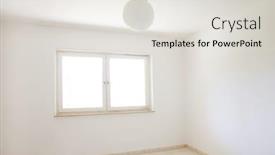  Presentation with moving - Theme consisting of blank white wall window - moving in background and a light gray colored foreground