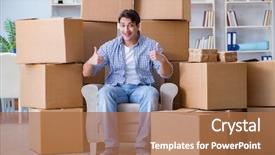  Presentation with moving - Amazing presentation theme having moving in to new house backdrop and a coral colored foreground