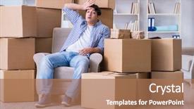  Presentation with moving - Presentation having moving in to new house background and a  colored foreground