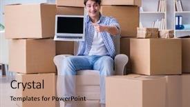  Presentation with veterans forces moving house american - Cool new presentation theme with moving in to new house backdrop and a  colored foreground