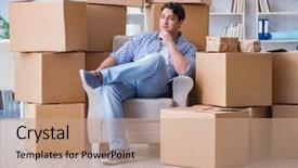  Presentation with veterans forces moving house american - Theme consisting of moving in to new house background and a  colored foreground