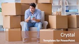  Presentation with veterans forces moving house american - Colorful presentation enhanced with moving in to new house backdrop and a coral colored foreground