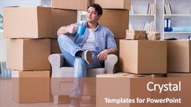  Presentation with moving - Cool new PPT layouts with moving in to new house backdrop and a  colored foreground