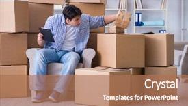  Presentation with veterans forces moving house american - Audience pleasing theme consisting of moving in to new house backdrop and a  colored foreground