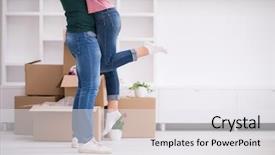  Presentation with moving forward - Slide deck having moving into a new background and a white colored foreground