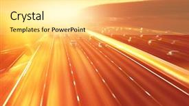  Presentation with cars - Slide deck enhanced with moving light - cars in motion blur background and a blonde colored foreground