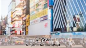  Presentation with taipei - Cool new presentation theme with moving line - blurred abstract people and car backdrop and a soft green colored foreground