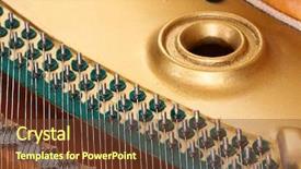  Presentation with piano - Amazing slide set having moving music notes - inside of a piano backdrop and a tawny brown colored foreground