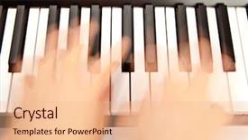  Presentation with joints motion - Beautiful slide deck featuring moving music notes - someone playing piano in motion backdrop and a lemonade colored foreground