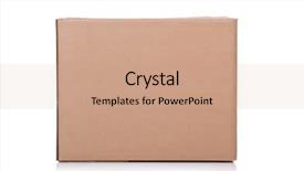  Presentation with retail store - Audience pleasing theme consisting of moving object retail store - carton boxes isolated backdrop and a coral colored foreground