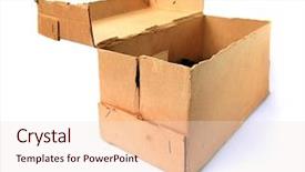  Presentation with carton fungi - Colorful presentation theme enhanced with moving object retail store - openning carton backdrop and a  colored foreground