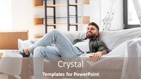  Presentation with real estate - Presentation with moving-people-and-real-estate background and a gray colored foreground