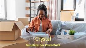  Presentation with real estate - Presentation consisting of moving-people-and-real-estate background and a violet colored foreground