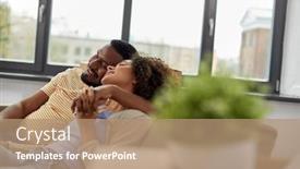  Presentation with estate - Audience pleasing presentation design consisting of moving-repair-and-real-estate backdrop and a coral colored foreground