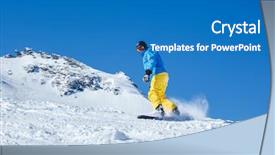  Presentation with university unc chapel hill - Amazing presentation theme having moving slides - man snowboarding down the snowy backdrop and a  colored foreground