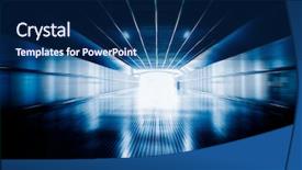  Presentation with empty road motion blur - PPT theme having moving street lights - empty road with motion blur background and a navy blue colored foreground