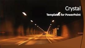  Presentation with street lights - Theme consisting of moving street lights - highway tunnel background and a black colored foreground
