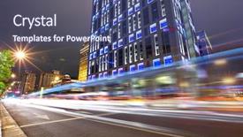  Presentation with taipei - Amazing slide deck having moving street lights - taipei commercial district at night backdrop and a ocean colored foreground