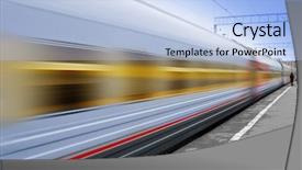  Presentation with train - Cool new slides with moving train backdrop and a light blue colored foreground