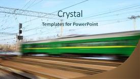  Presentation with cargo train - Colorful slide deck enhanced with moving train backdrop and a cool aqua colored foreground