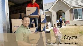  Presentation with delivery van - Presentation design enhanced with tig welding inverter electric welding background and a light gray colored foreground