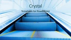  Presentation with china shanghai - Amazing slides having moving up - escalator of the subway station backdrop and a light blue colored foreground