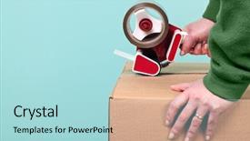  Presentation with logistics - Amazing theme having moving up - photo of a womans hands backdrop and a light blue colored foreground