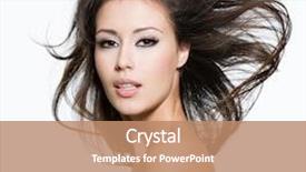  Presentation with brown and white - Colorful PPT theme enhanced with moving up - sensual young adult woman backdrop and a coral colored foreground