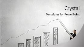  Presentation with maths graph - PPT layouts enhanced with moving up - young businesswoman drawing growing graph background and a white colored foreground
