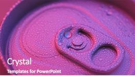  Presentation with beverage - Presentation design featuring moving yellow light - aluminum beverage can under purple background and a  colored foreground